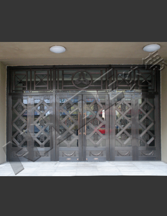 青岛人民银行玻璃铜门