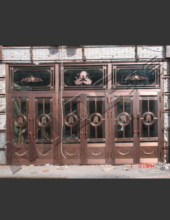 威海人民银行玻璃铜门