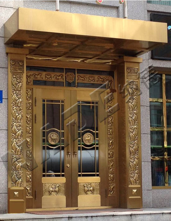 哈尔滨珠宝店玻璃铜门