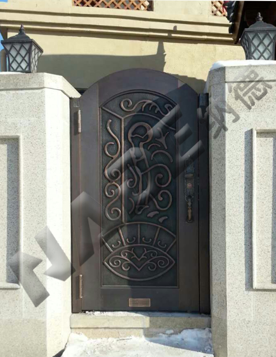 手工浮雕铜院门