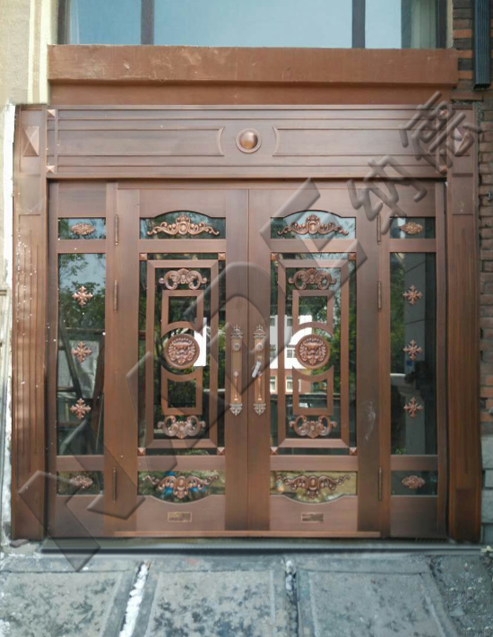 三江源酒店玻璃铜门