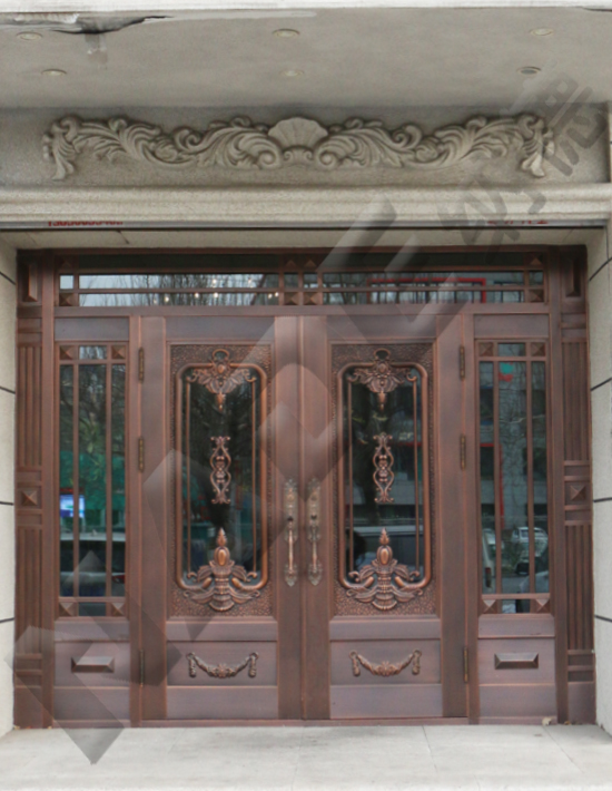 名媛美容院玻璃铜门